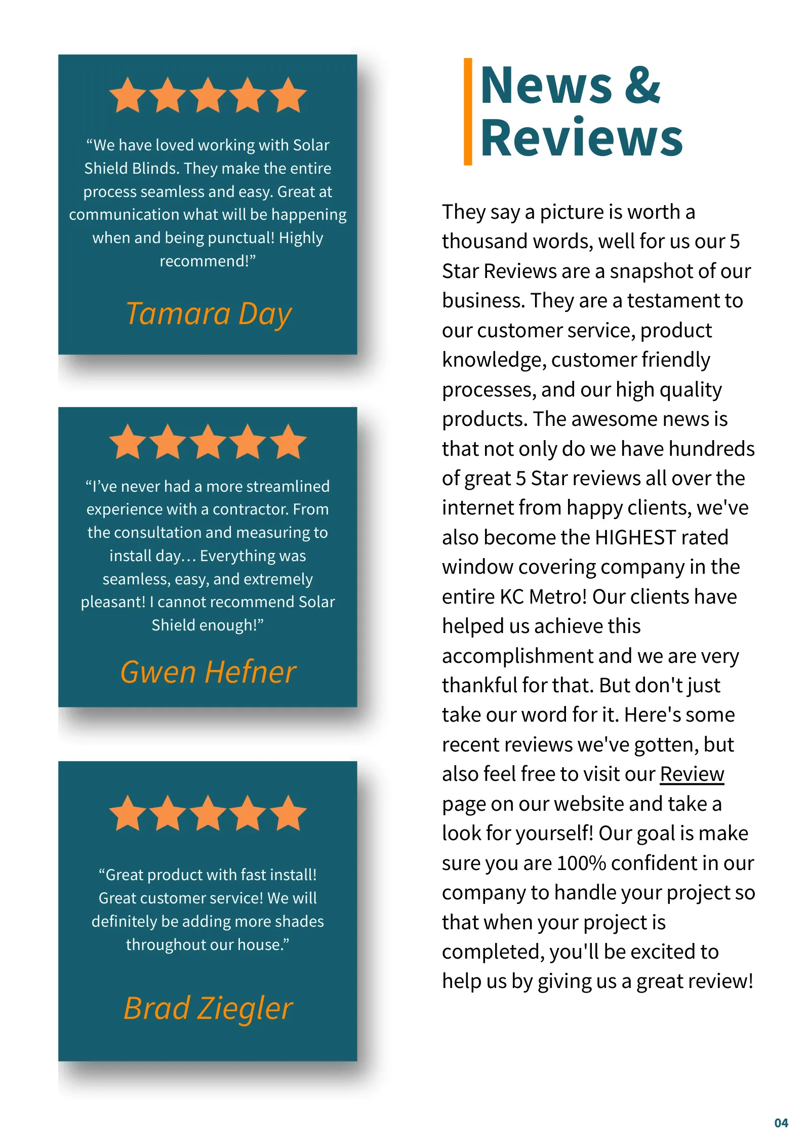 Solar Shield Blinds Idea Guide, page 5