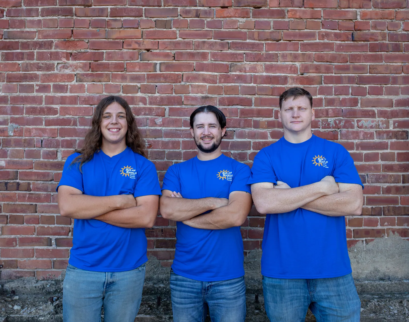 The Solar Shield Blinds install team on site in the Kansas City metro