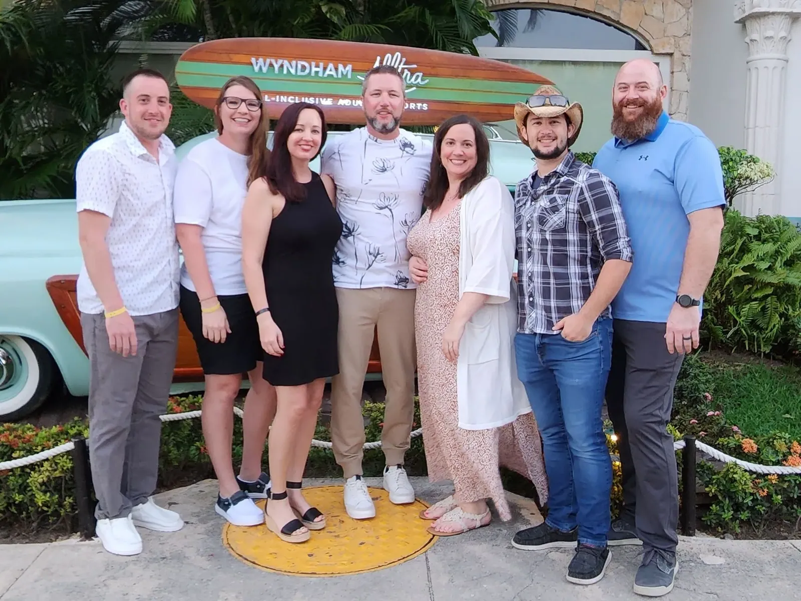 The team on a company trip