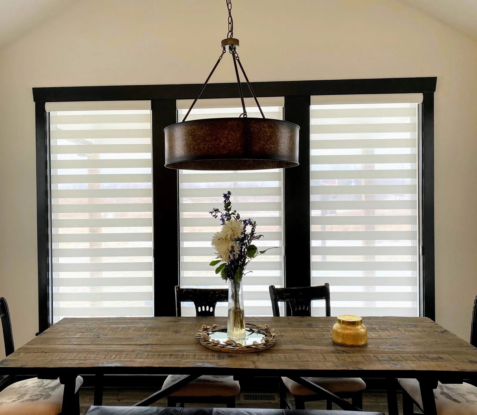 Banded Shades shade solar shield blinds, installed by Solar Shield Blinds