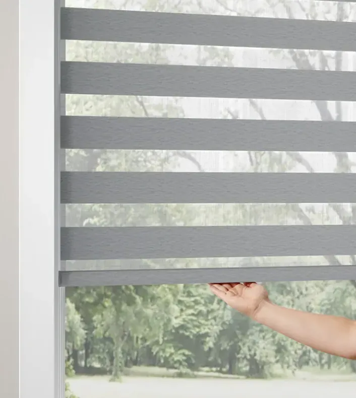 Cordless control option for Banded Shades, from Solar Shield Blinds