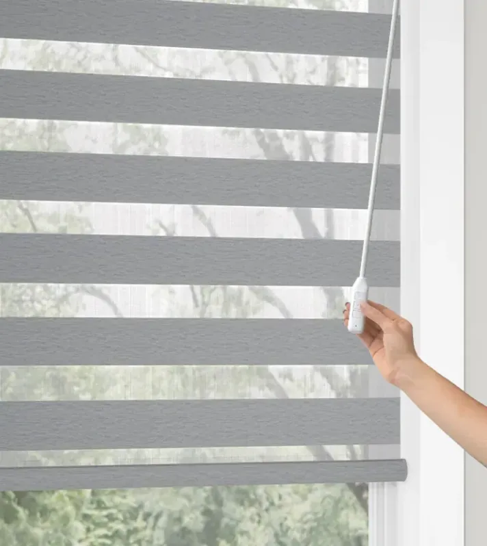 PowerWand control option for Banded Shades, from Solar Shield Blinds