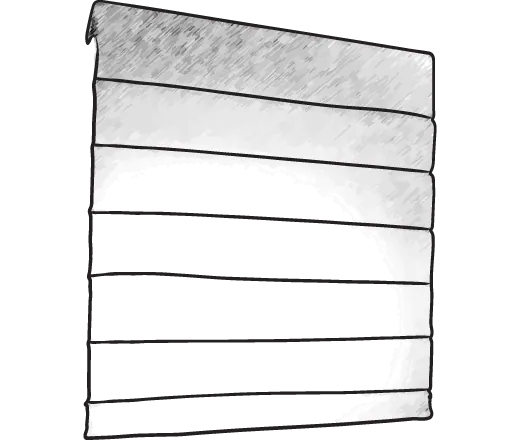 Knife Pleat Shade style drawing