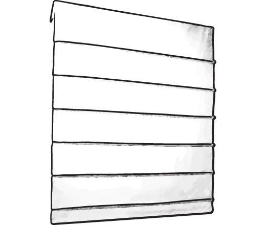 Ribbed Pleat Shade style drawing