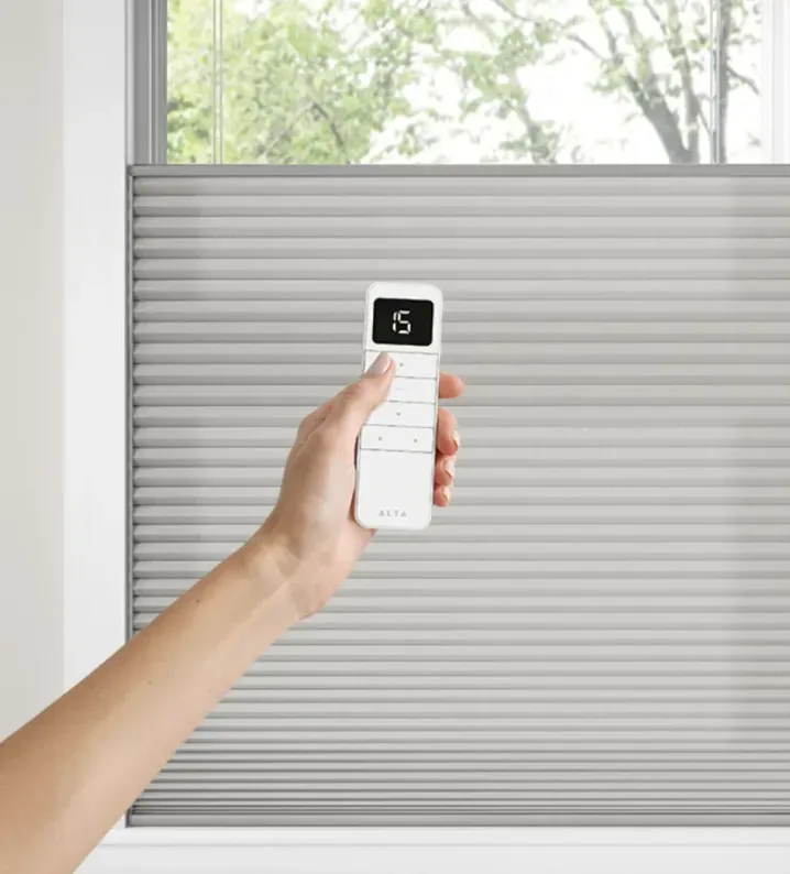 Honeycomb Shades shade design automated top down bottom up, installed by Solar Shield Blinds
