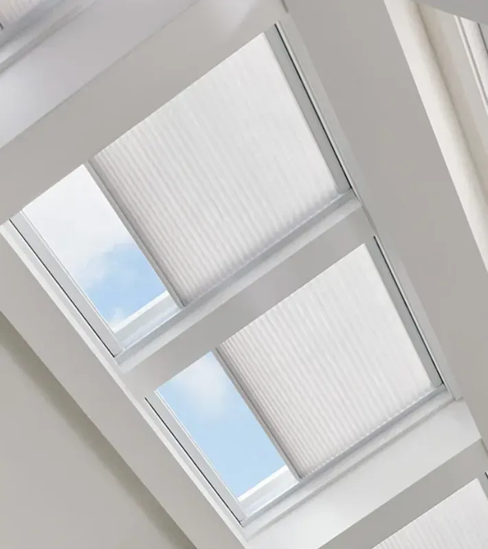 Skylight option for Honeycomb Shades, from Solar Shield Blinds