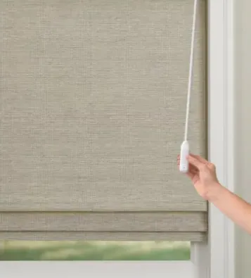 PowerWand control option for Natural Woven Shades, from Solar Shield Blinds