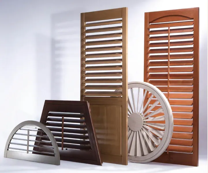 Specialty shapes feature of Plantation Shutters, from Solar Shield Blinds