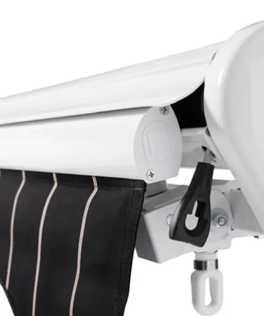 Integrated cassette housing on a Solar Shield Retractable Awning