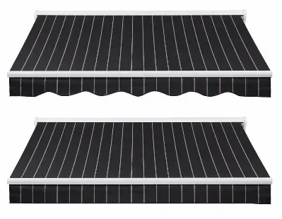 Straight and sea wave awning valances