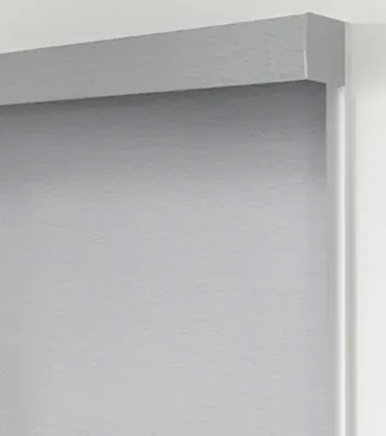Roller Shades design square cassette, measured and hung by Solar Shield Blinds
