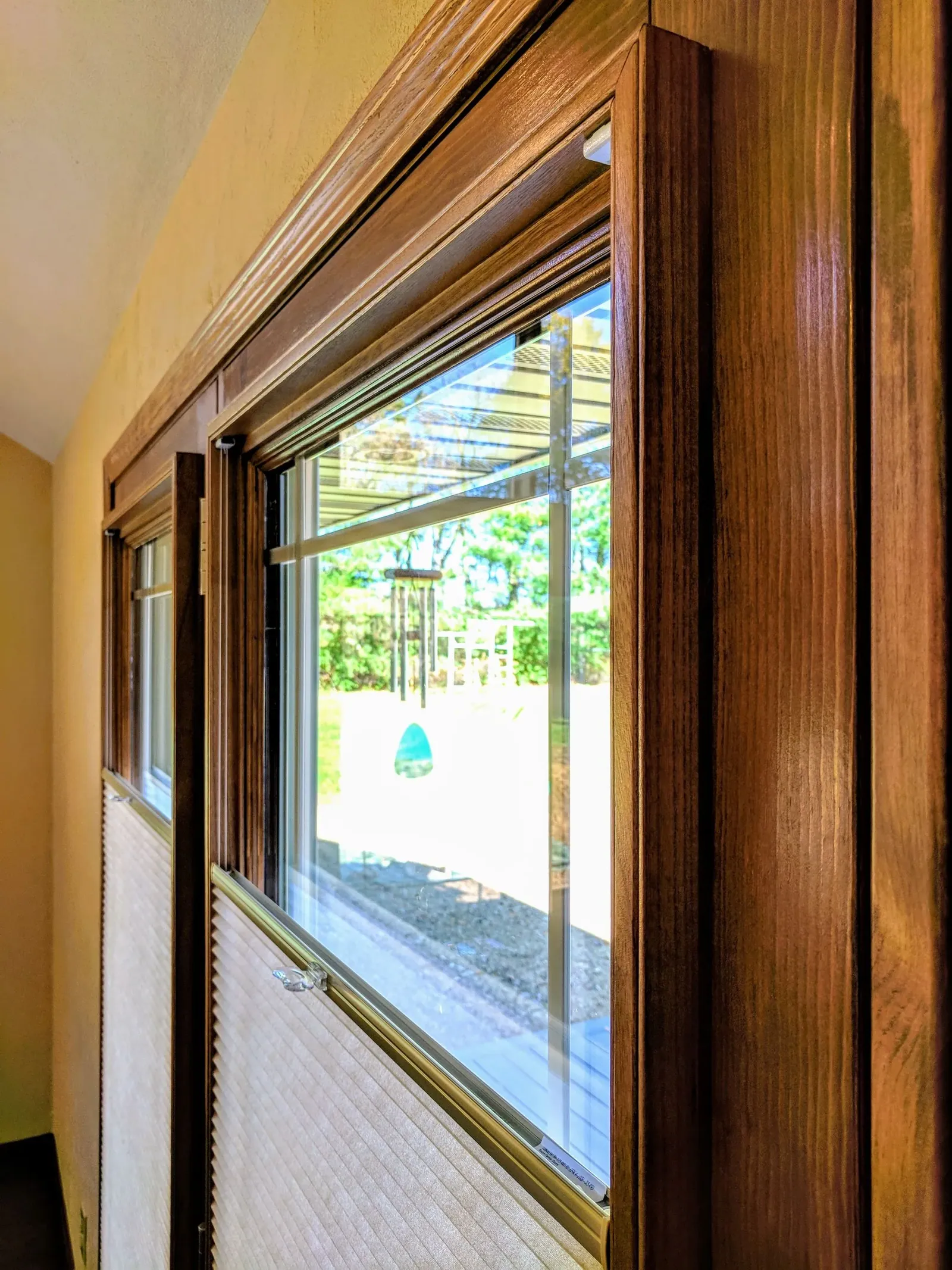 Honeycomb shade close up view, installed by Solar Shield Blinds