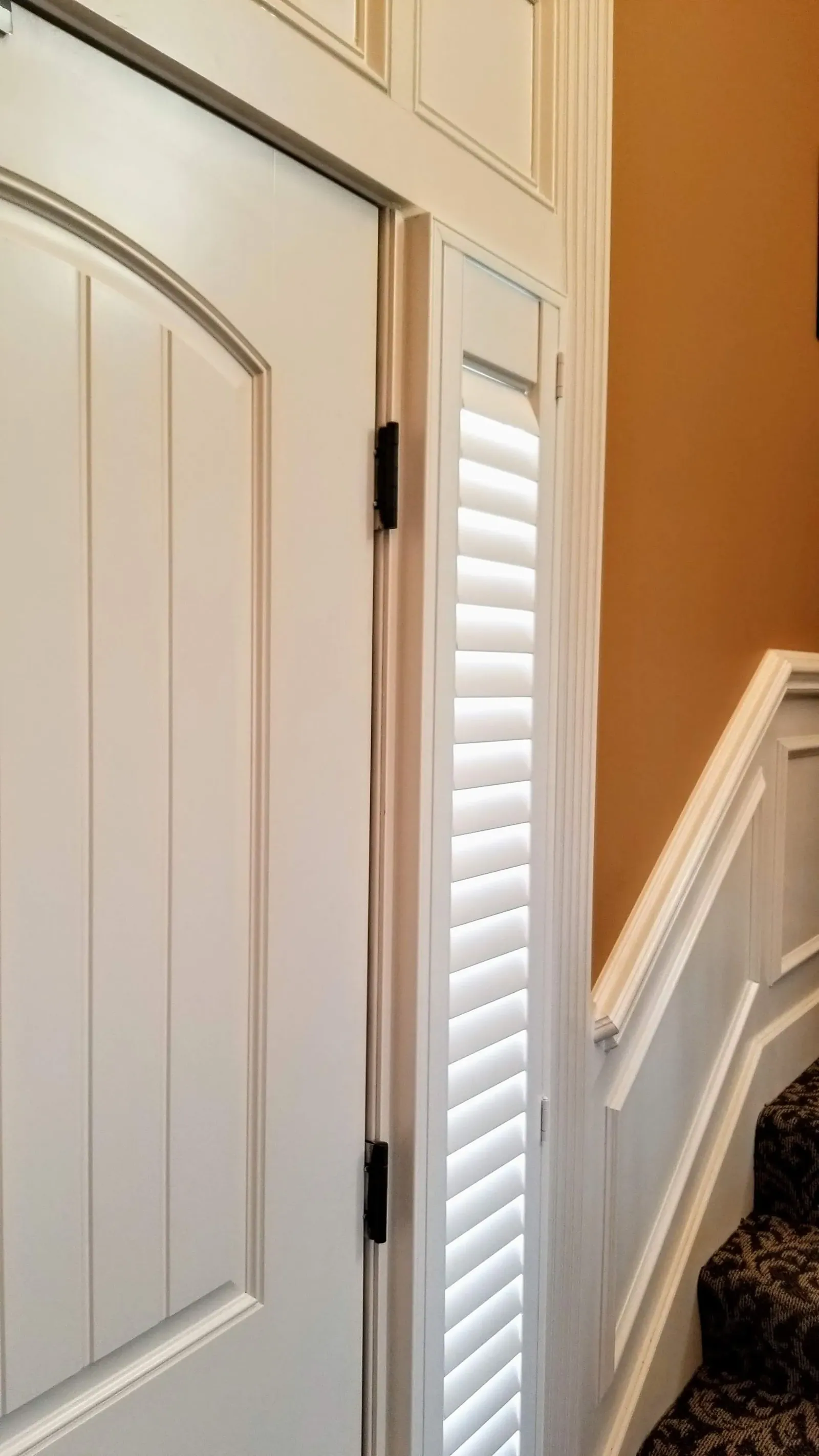 Custom sidelight, installed by Solar Shield Blinds