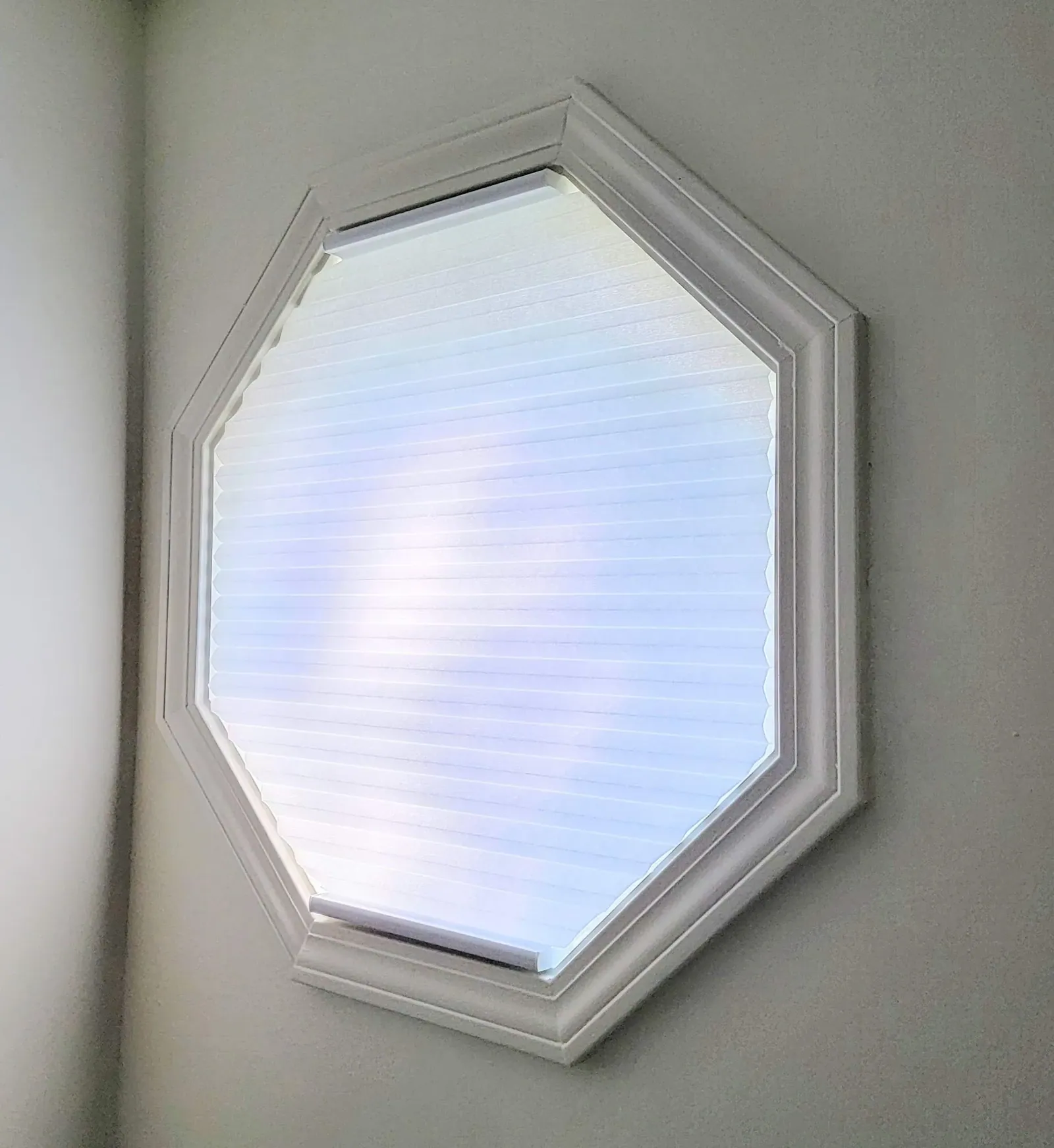 Hexagon shaped honeycomb shade