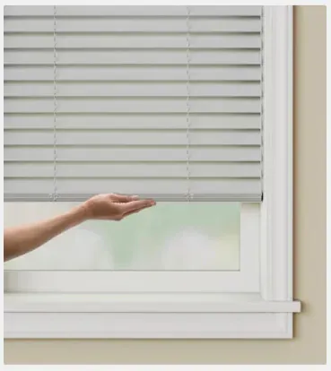 Cordless control option for Wood & Faux Wood Blinds, from Solar Shield Blinds