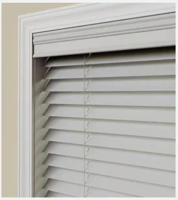 Wood & Faux Wood Blinds design standard decorative valance, installed by Solar Shield Blinds